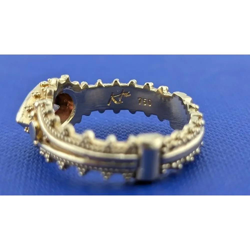 18kt Yellow Gold and Tourmaline Fashion Ring-6.8g
